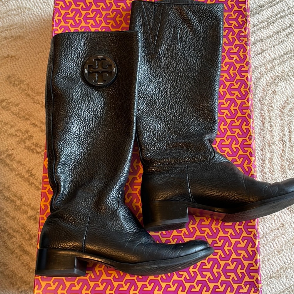 Tory Burch Black Keaton Riding Boot